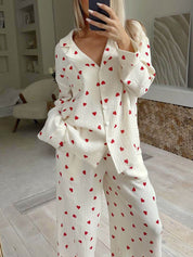 Pyjamaset met kersenmotief - Isabel