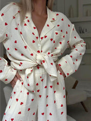 Pyjamaset met kersenmotief - Isabel