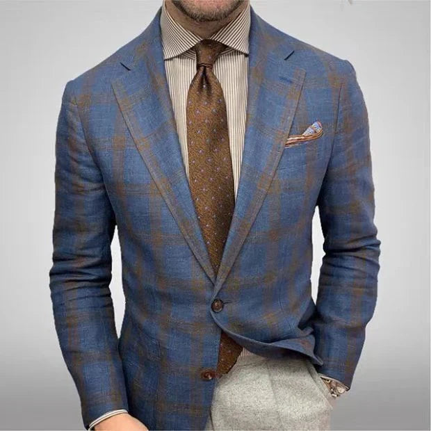 Heren Stijlvol Geruit Blazer - Ruben