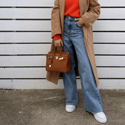 Grote leren handtas voor dames - Mara