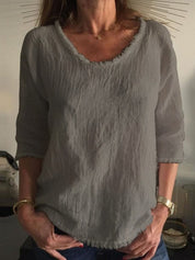 Stijlvol casual linnen T-shirt - Charleigh