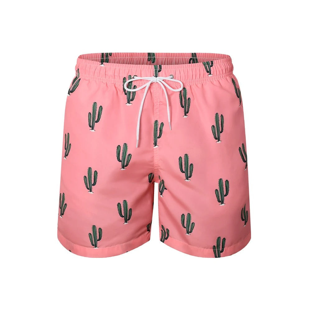 Roze zwemshort met cactusprint - Brayden