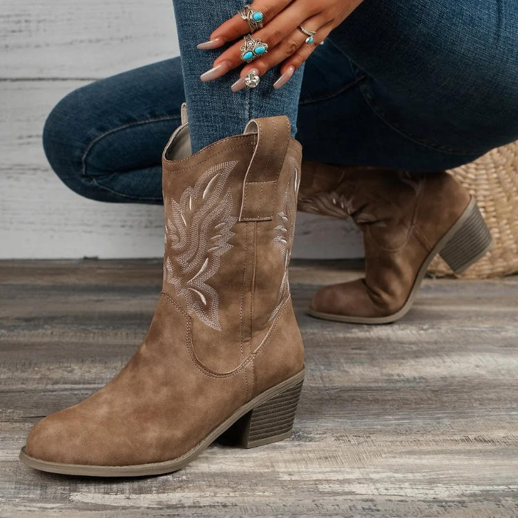 Enkelhoge Cowboy Laarzen Dames - Sonia