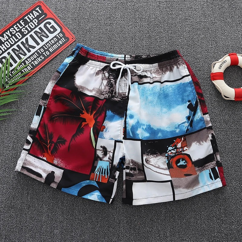 Heren zwemshort met strandprint - Arlo