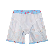 Lichtblauwe zwemshort met vogelprint - Hayden