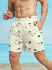 Strandshort met palmpatroon - Ivan