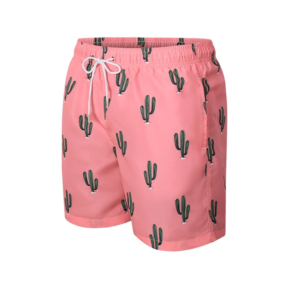 Roze zwemshort met cactusprint - Brayden