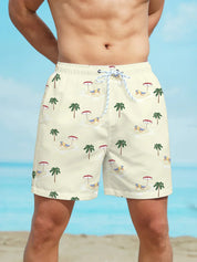 Strandshort met palmpatroon - Ivan