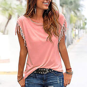 Stijlvol T-shirt met kwastmouwen - Alexa