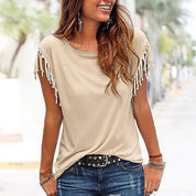 Stijlvol T-shirt met kwastmouwen - Alexa