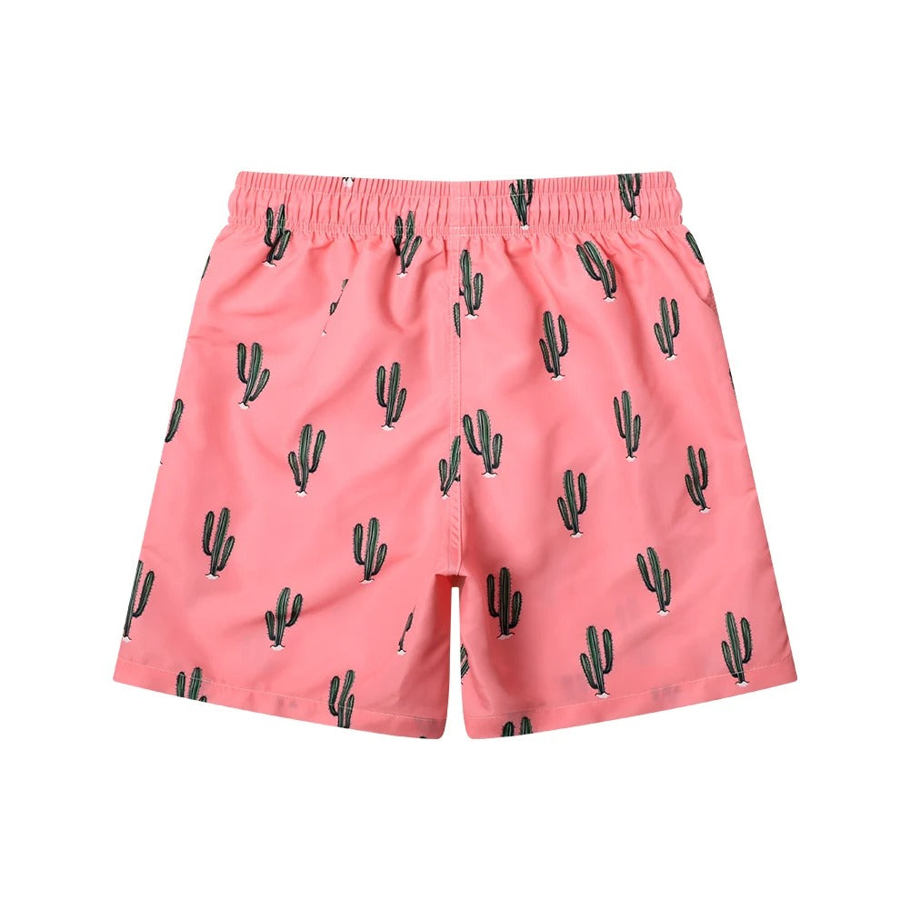 Roze zwemshort met cactusprint - Brayden