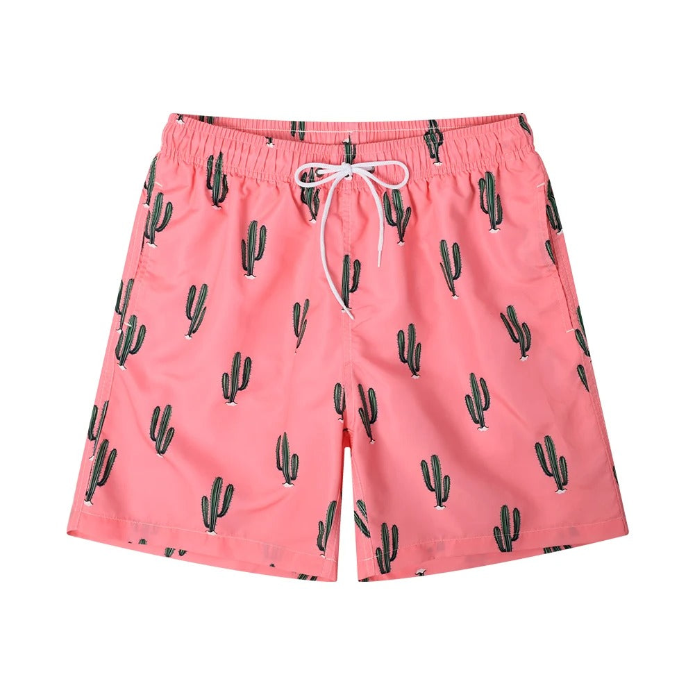 Roze zwemshort met cactusprint - Brayden