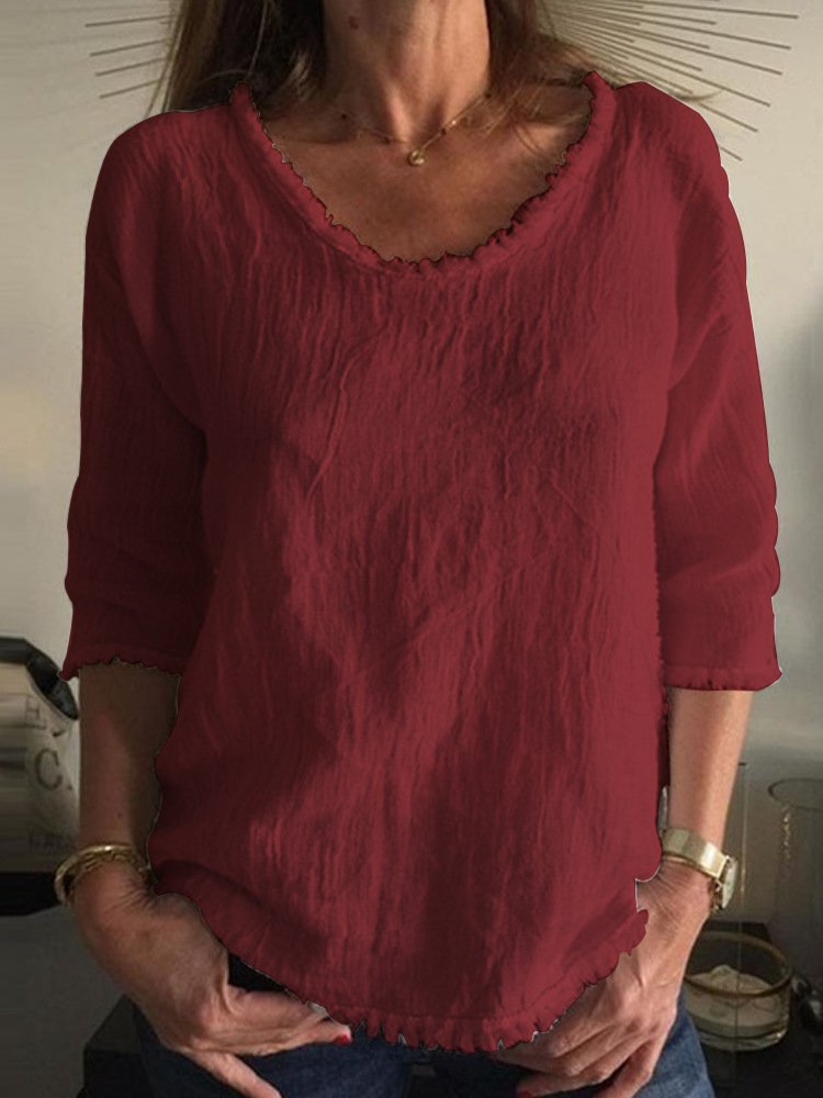 Stijlvol casual linnen T-shirt - Charleigh