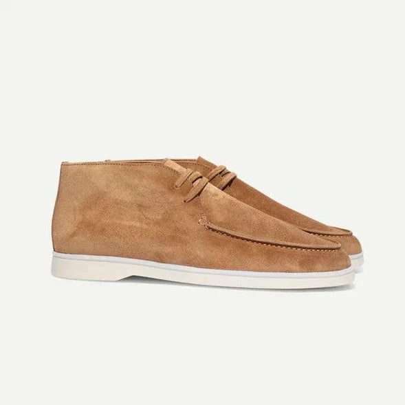 Variant image for Heren Veterschoenen Grijs M Kalfssuède Luxe Casual Schoenen-69