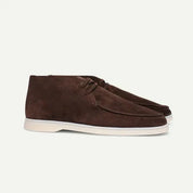 Variant image for Heren Veterschoenen Grijs M Kalfssuède Luxe Casual Schoenen-81
