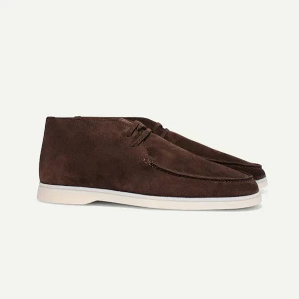 Variant image for Heren Veterschoenen Grijs M Kalfssuède Luxe Casual Schoenen-81
