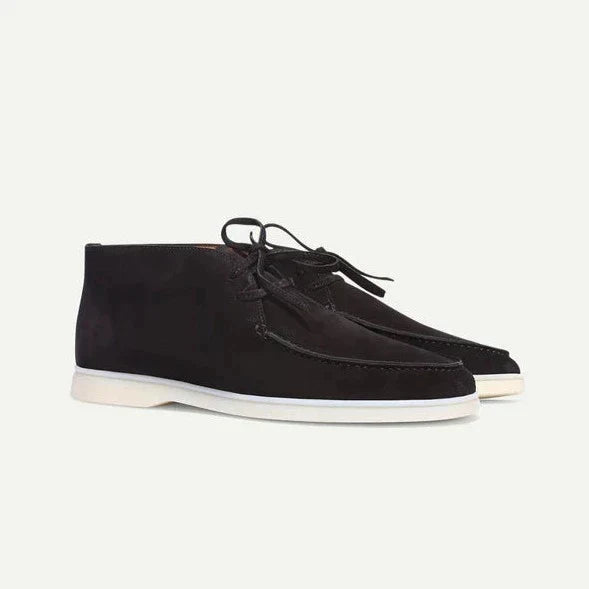 Variant image for Heren Veterschoenen Grijs M Kalfssuède Luxe Casual Schoenen-91