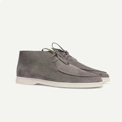Heren Veterschoenen Grijs M Kalfssuède Luxe Casual Schoenen 3