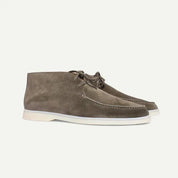 Heren Veterschoenen Grijs M Kalfssuède Luxe Casual Schoenen 6