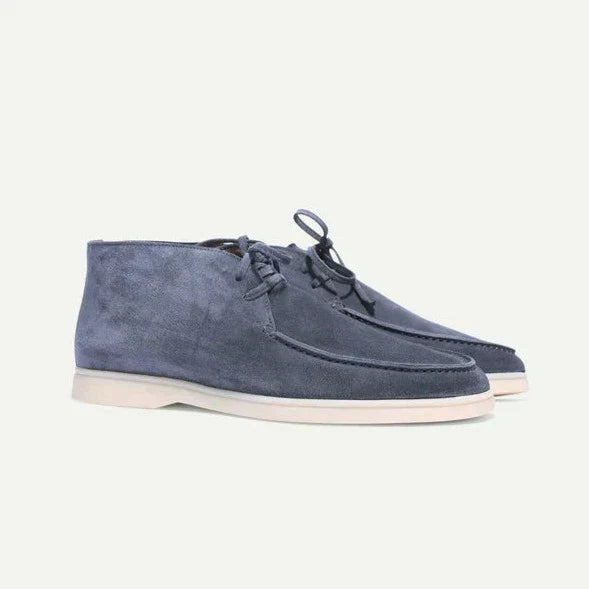 Heren Veterschoenen Grijs M Kalfssuède Luxe Casual Schoenen 4