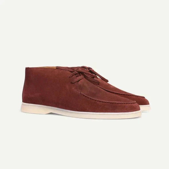 Variant image for Heren Veterschoenen Grijs M Kalfssuède Luxe Casual Schoenen-71