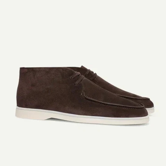 Variant image for Heren Veterschoenen Grijs M Kalfssuède Luxe Casual Schoenen-51