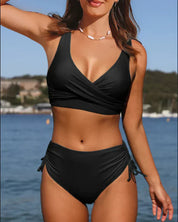 Bikini met hoge taille en gedraaide voorkant - Mina