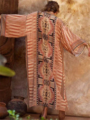 Cindy - boho bedrukte kimono strandjas