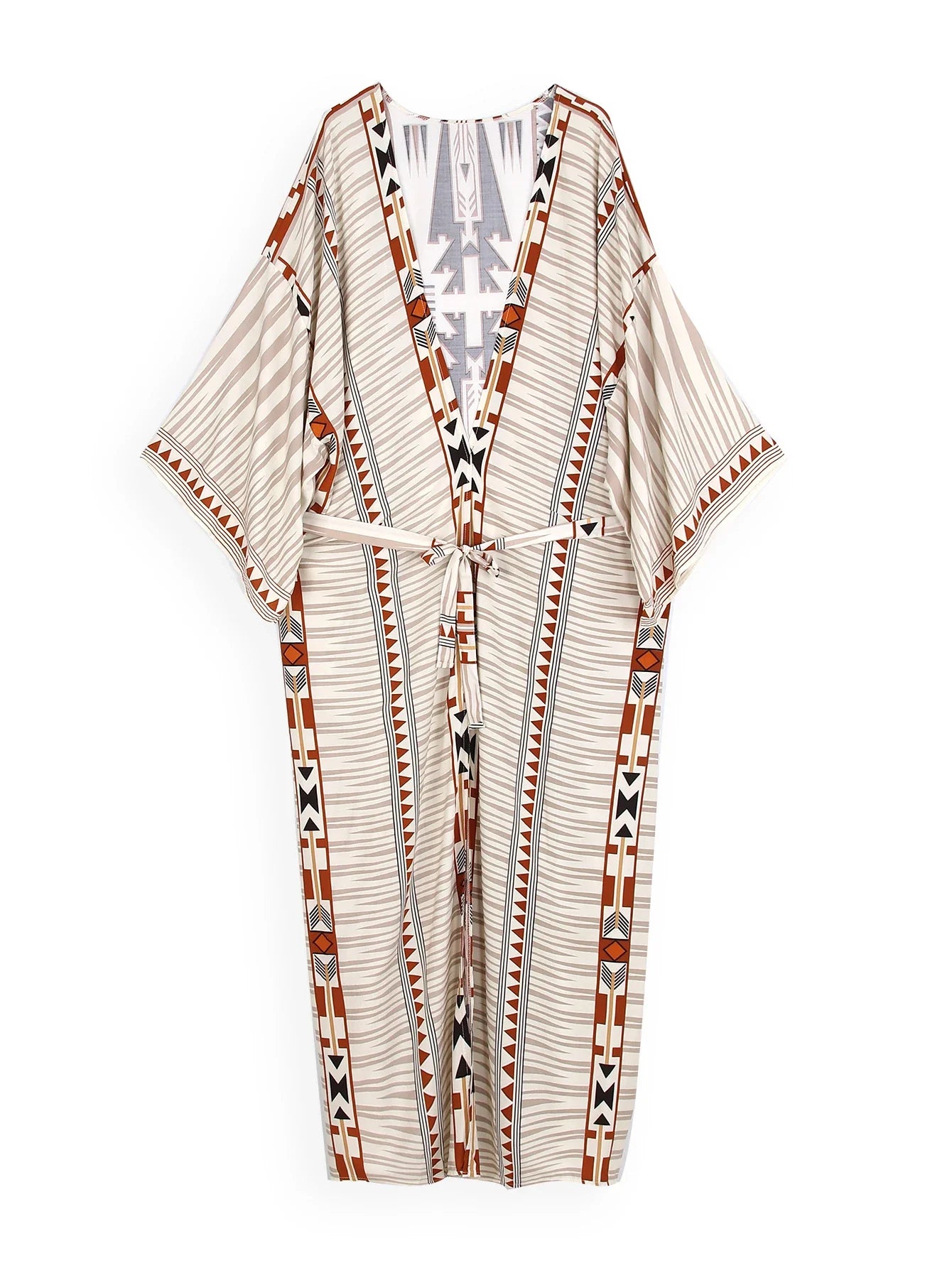 Cindy - boho bedrukte kimono strandjas
