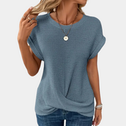 T-shirt met ronde hals voor dames - Estella