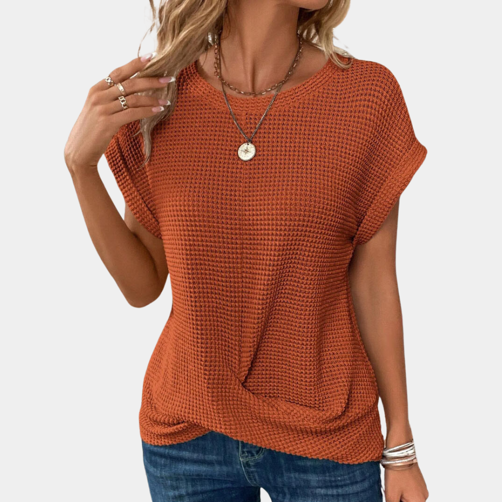 T-shirt met ronde hals voor dames - Estella