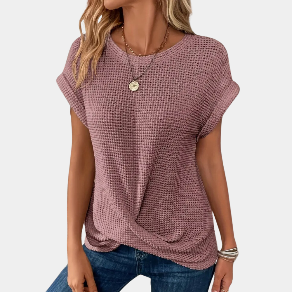 T-shirt met ronde hals voor dames - Estella