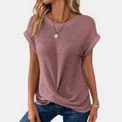 T-shirt met ronde hals voor dames - Estella