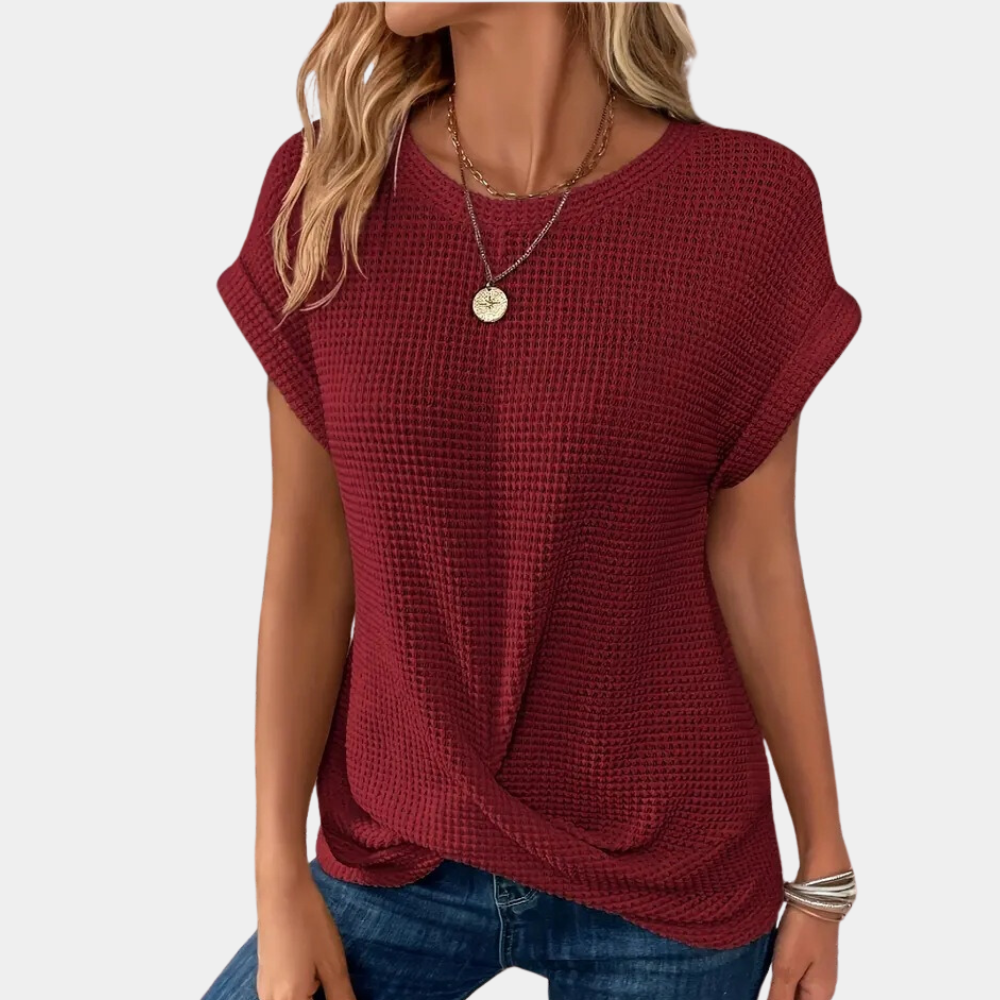 T-shirt met ronde hals voor dames - Estella