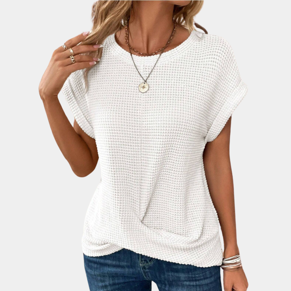 T-shirt met ronde hals voor dames - Estella