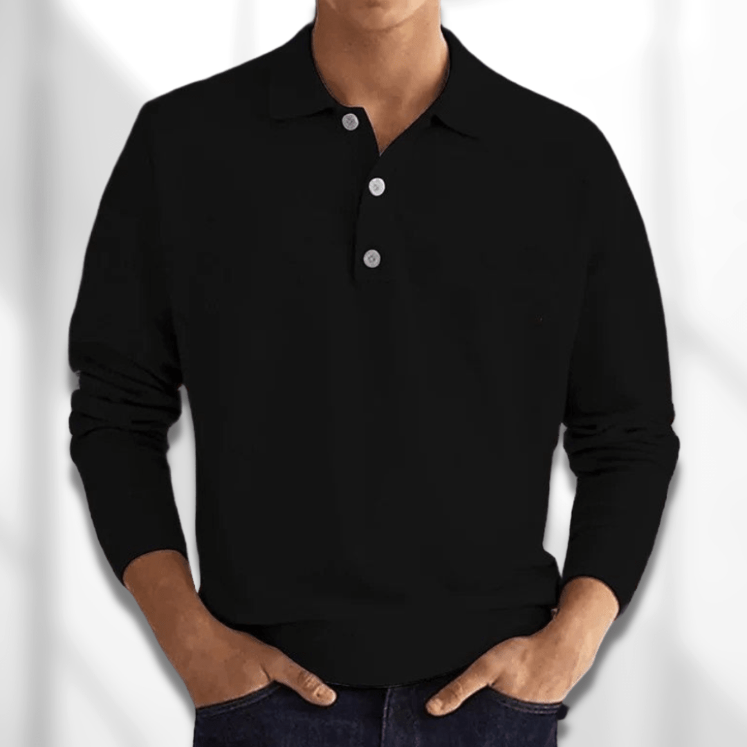 Heren Poloshirt met Lange Mouwen - Klassiek & Tijdloos Design - Erik
