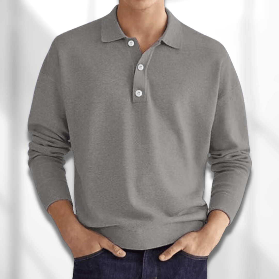 Heren Poloshirt met Lange Mouwen - Klassiek & Tijdloos Design - Erik