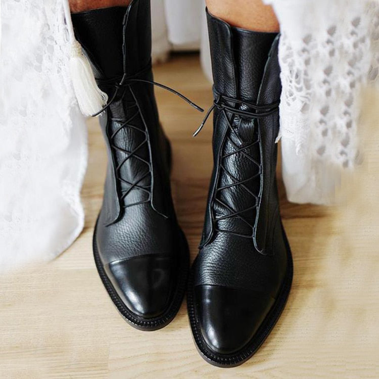 Dameslaarzen met vintage hak - Doonia