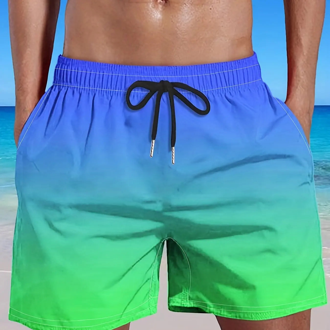 Strandshorts met elastisch trekkoord - Cole