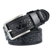 Klassieke leren riem met reliëf - Kayson