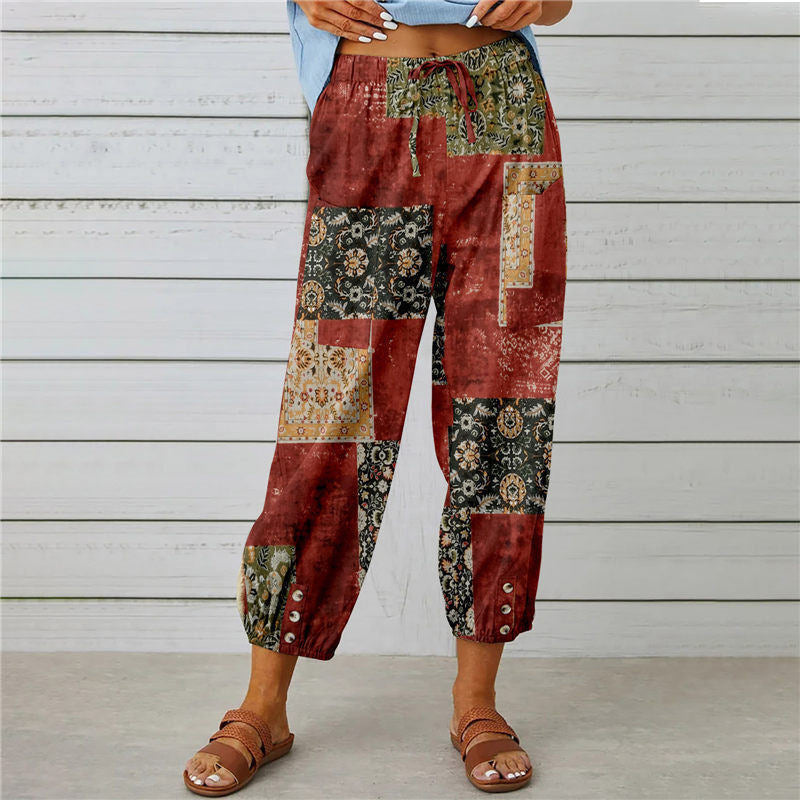 Fedora - Vintage Vogue broek van katoen/linnenmix