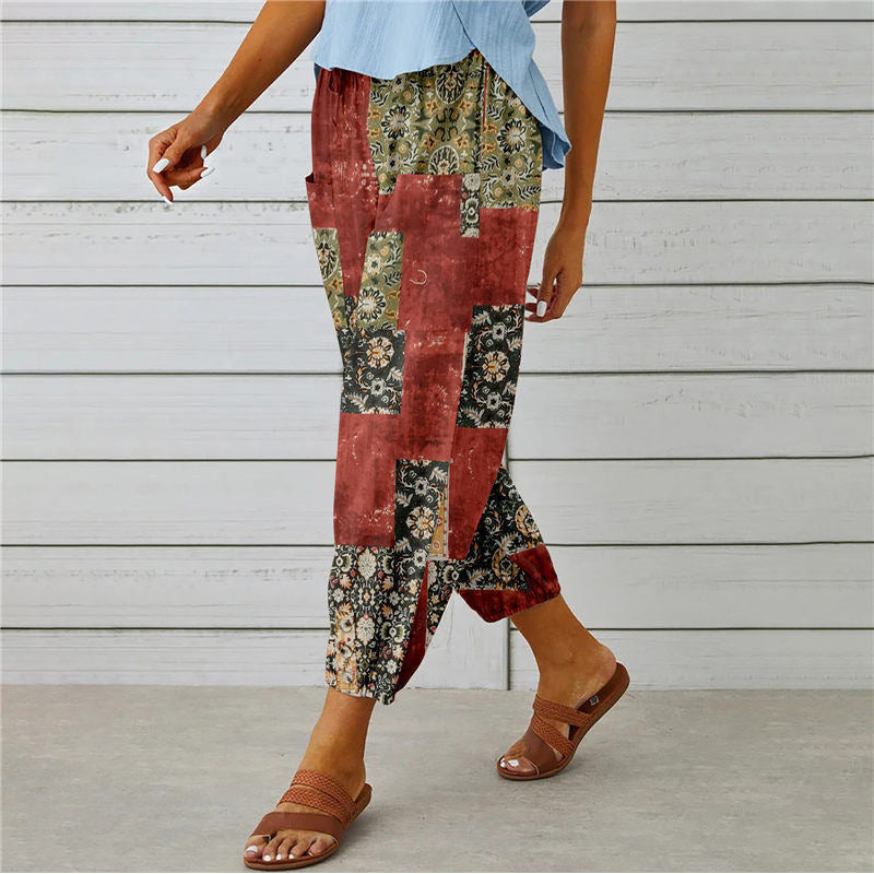 Fedora - Vintage Vogue broek van katoen/linnenmix