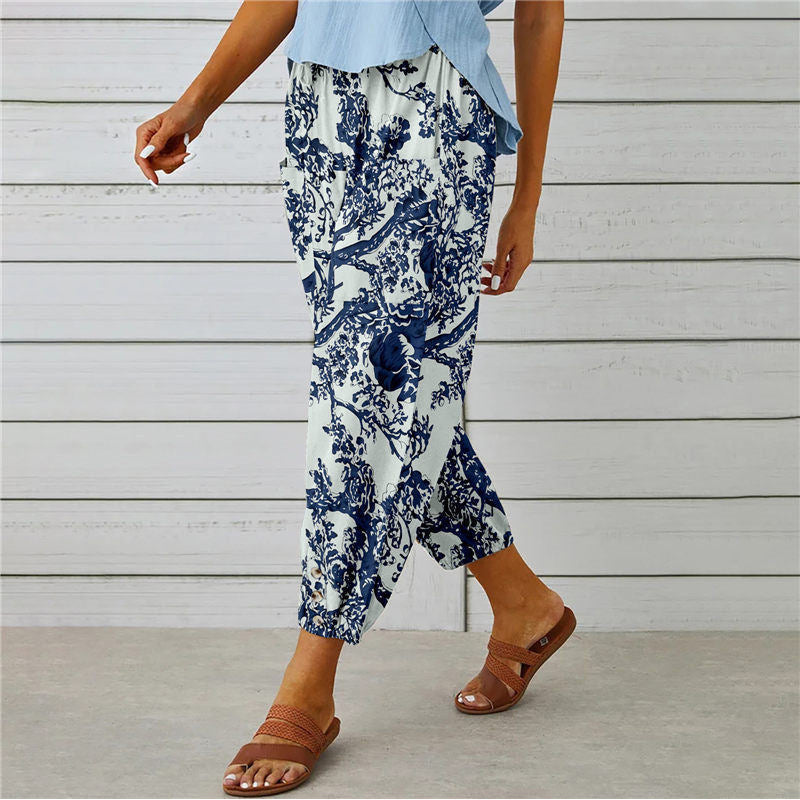 Fedora - Vintage Vogue broek van katoen/linnenmix