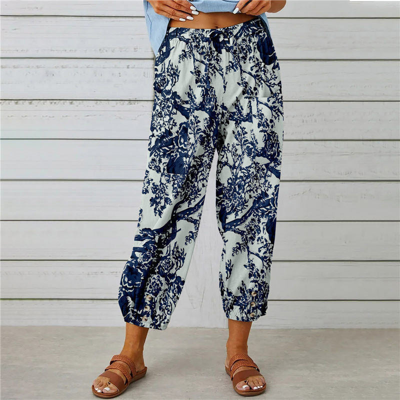 Fedora - Vintage Vogue broek van katoen/linnenmix