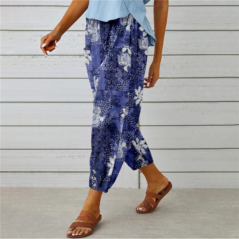 Fedora - Vintage Vogue broek van katoen/linnenmix