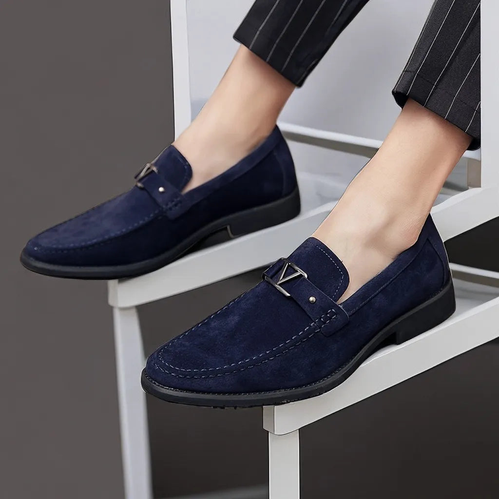 Heren Loafers Zwart Maat 42 Flock voor Mannen 5