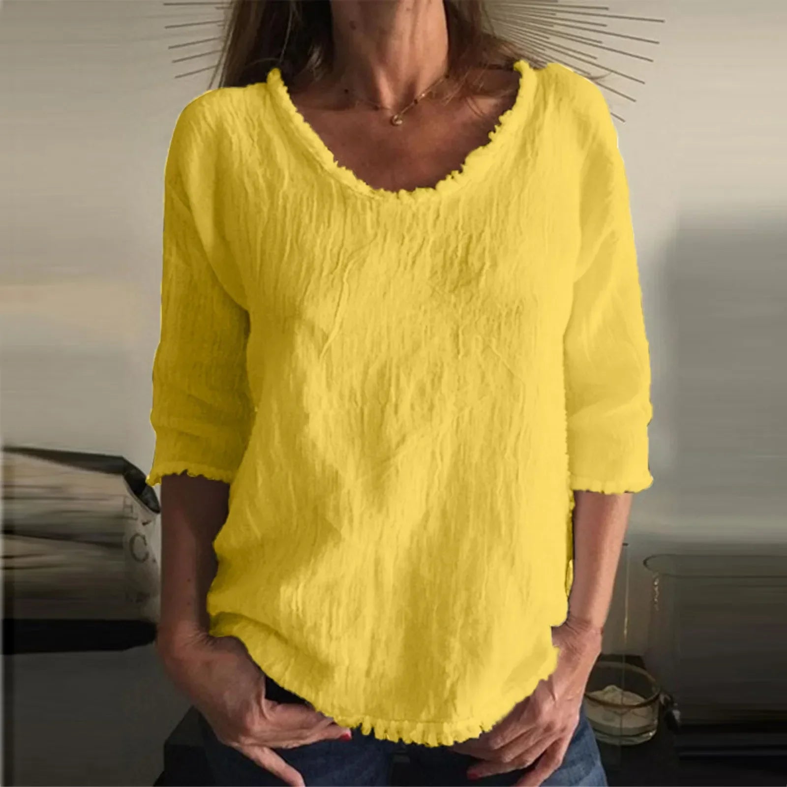 Stijlvol casual linnen T-shirt - Charleigh