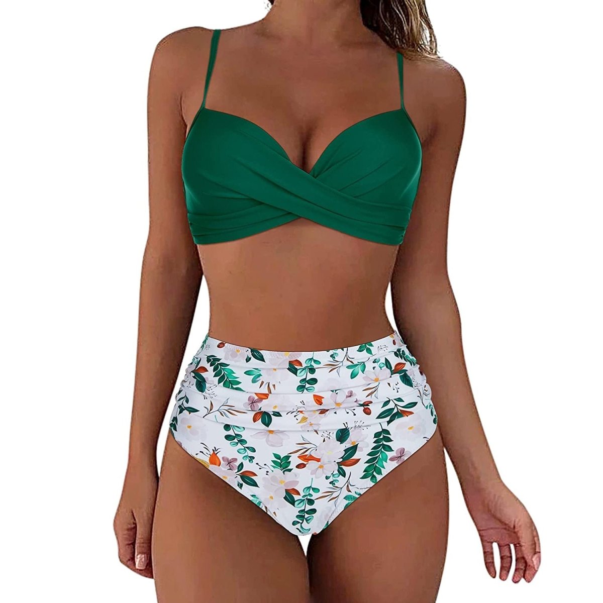 Elionne - Damesstrandbikini met hoog uitgesneden zwembroekje