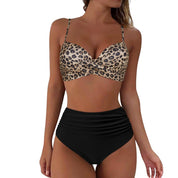 Elionne - Damesstrandbikini met hoog uitgesneden zwembroekje