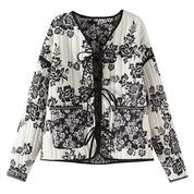 Elowen - Vintage patchwork Damen Blumenjacke